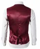 2019 Borgonha Mens Formal Vest Slim Fit Premium Buterne de traje de traje para baixo coletes de peito de peito de peito de peito de peito da Inglaterra V4360265