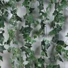 4Pcs/lot Artificial plants Simulation 1.8 m ivy strip green vine Sewer Decor Home wedding Backdrop wall hanging rattan fake plants