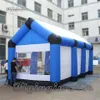 Reclame opblaasbare beurs tent 8m lenght blazen mariquee huis blauwe lucht geblazen structuur voor openlucht feest en evenement