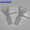 Diapositivas de vidrio Piezas de cuenco cachimba Bongs Tazones Embudo Accesorios para plataformas Clavos de cuarzo 14 mm Macho Embriagador Fumar Tuberías de agua plataformas DAB Bong Slide