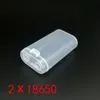 2 X 18650 플라스틱 배터리 저장 상자 케이스 컨테이너 Arylic 휴대용 휴대 안전 상자 안티 물 18650 18490 18350 배터리