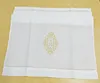 Set of 12 Monogrammed Guest/Hand Towels White Hemstitch Linen Tea Towel 14X22-inch Cleaning Cloth Guest Hand Dish Kitchen Bathroom Towels