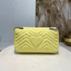 Marmont Bags Серебряная цепь женские сумки мода милан мода шоу Высокое качество Женщина на плечо сумки размер 10x6x3inch модель 443497