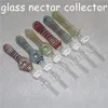 Concentré de narguilé Dab Straw Pipes Kit NC en verre avec embouts à quartz Plates-formes pétrolières Pipe à fumer Accessoires de fumée