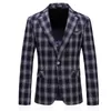 W magazynie Classic Plaid Mężczyźni Ślub Tuxedos Slim Fit One Button Prom Garnitury Man Party Blazer Suit (Kurtka + Kamizelka + Spodnie)