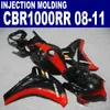 Injection OEM Customize fairing kit for HONDA CBR1000RR 2008 - 2011 red black CBR 1000 RR 08 09 10 11 fairings set #U48