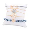12 stili vendita calda mix tartaruga cuore perla onda amore cristallo marmo braccialetti con ciondoli per le donne boho nappa gioielli braccialetto all'ingrosso