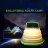 Lampe de Camping solaire à LED, lumières pliables d'extérieur, lampe de poche LED, lanterne Portable, Mini lampe de tente, lampe de secours, lumière blanche chaude et colorée