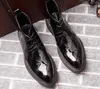 Stivaletti Martin Rivet da uomo firmati Stivaletti in pelle verniciata Inghilterra Scarpe casual in pelle da stilista per parrucchieri di moda di alta qualità