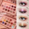 NOVO Sparkle Shimmer Eyeshadow Palette 18 Colors Metallic Glitter Matte Pigmented Eye Shadow Powder Make up products easy to wear41448211