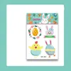 11 * 7.5 cm Waterdichte Tijdelijke Fake Pasen Egg Tattoo Stickers Rabbit Bunny Cartoon Kinderen Kinderen Body Art Make Up Tools 14 Stijlen C6087