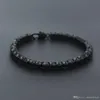 Bracelet en strass glacé pour hommes, 1 rangée, Style Hip Hop, diamant clair simulé, 8 pouces, Bling Bling