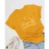 Save Planet T-shirt Mountain Graphic Tees Women Summer Short Sleeve Art Tops Fashion Slogan Tumblr T Shirt Cotton Drop Shipping