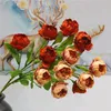 Peônia de outono falso (6 cabeças / peça) 25.98 "Comprimento Simulação Delicado Peônia para Flores Artificiais Decorativas Casa de Casamento