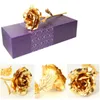 Birthday Wedding 24k Golden Fake Flowers Plants for Home Decorative Flowers Artificial Valentine Day Gift Supplies4088058