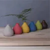 Handmade Nordic Ceramic Vases Small Flower Pot Round Ball Wrought Iron Desktop Bracket Vase Decoration Ornaments Floral Flowers Arranger