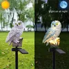 Vattentät solkraft LED Light Garden Path Yard Lawn Owl Animal Prydnad Lampa