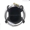 Dispositivi di castità Nuovo anello in acciaio Dispositivo di castità del pene maschile / Cintura Chiusura a gabbia in silicone con serratura # R43