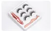 Magnetic Líquido Eyeliner magnética pestanas falsas Tweezer Set 5 Magnet pestanas falsas Set Glue Make Up Tools 3 pares de cílios