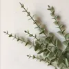 Künstliche Blume Eukalyptus-Blätter 5 Zweig Sukkulenten Raumhauptdekoration Kunststoff echten Hauch Blume Wand Hochzeitsdekoration leben