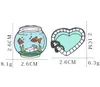 European and American new style brooch creative wild fish tank love pool brooch clothing accessories bag accessories WY798