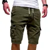 Heren shorts Nieuwe heren shorts fitness casual trekkoord korte broek hoge kwaliteit shorts heren Mens multi-pocket sport Aziatische grootte L230518