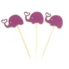 En gros 10 pcs Mignon Éléphant Cupcake Toppers Cuisson Plug-in Dress up Éléphant Gâteau D'anniversaire Décor De Noce Décoration Fournitures DH1213