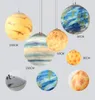 2019 E27 20/30/40/50CM nordique créatif univers planète acrylique suspension lune terre Mars Uranus lampes moderne suspendus