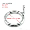 Rostfritt stål Male Chastity Device Penis Ring Cock Cage Virginity Lock Rings Sex Toys For Men 40mm/45mm/50mm