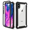 3 1 Hibrid Darbeye Dayanıklı Telefon Kılıfı Ağır Zırh Kılıfları Kapak Braketi Ile Geri Klip Ile iPhone 11 12 XR XS Max Samsung S10 S20 S21 S8 S9 + 13 Pro