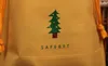 Vert arbre de Noël cordon cadeau sac sac doux EVA Fabic présente des faveurs Wrap sacs vacances XMAS décoration jaune