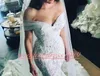 Stunning Off The Shoulder african Mermaid Wedding Dresses Lace Applique Plus Size Trumpt Country Bridal Gown Train Bride Dress Custom Made