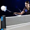 Ensemble de tennis de table rétractable portable 190 cm Table en plastique Kit de filet à mailles solides Support de filet Remplacer le kit Raquettes de ping-pong jouant 4 T199495246