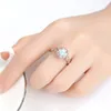 Drop Ship New Arrival White Fire Opal Rose gold color Fashion Jewelry Women Shiny CZ Wedding Rings US Size 5 6 7 8 9 10 11 121849685