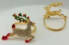 Albero di Natale Portatovaglioli fibbia tovaglioli ad anello di stoffa serie di tovaglioli di carta in metallo fibbie