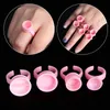 100Pcs Disposable Caps Microblading Pink Ring Tattoo Ink Cup For Women men Tattoo Needle Supplies Accessorie Makeup Tattoo Tools3375409
