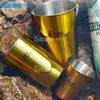 Kamp Keuken Roestvrijstalen Cups 6oz (Set van 4) Voor Reizen, Gezond Metalen Drinkglazen - Premium Stapelbaar Shatterproof, BPA GRATIS, Lichtgewicht,
