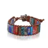 Wholesale-trendy fashion ins designer bohemia stone bricks handmade braided adjustable expanded bangle bracelet for woman