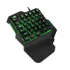 Wired Single Hand Gaming Keyboard USB Professional Desktop LED Backlit Left Hand Keyboard Ergonomic with Wirst For Games