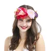 Boho Büyük Şakayık Çiçek Bandı Plaj Çiçek Taç Tatlı Parti Çelenk Şerit Çelenk Balo Wianek Kwiatowy Kadın Saç Aksesuarları