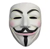 White V Mask Maskerade Mask Eyeliner Halloween máscaras de rosto cheias de festas props vendetta anonymous boy wholesale sn1179