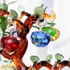 Decorações de Natal 40 milímetros de ano Chirstmas Árvore Pendurado Corte de Cristal de vidro Apple Ornaments Decoração 2021 Navidad Cortinas Home Natal