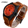 Sinobi Brand Sport Wirstwatch Relogio Masculino män Leather Watchband Watches Causal Japan Quartz Clock Mens Military Watches284p