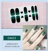 NAS003 Glitter Powder Gradient Color nail art Stickers Nail Wraps Full Cover Nails Polish Sticker DIY Full Self Adhesive Decoration decals