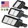 DLC ETL LED Shoebox pole Light Park Lot Lights, 200W 300W 5000K Direkt ledning AC 100-277V, IP65 Street Parkering Lot Lights, Gratis Photocell