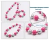 Mignon bébé enfants gros bricolage perles collier bracelets pour enfants filles gumball collier bijoux accessoires