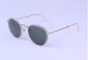 neuer Ankunft 3517mirror Metallrahmen runde Sonnenbrille Frauen Uniex Sonnenbrille Gläser 48mm vintage Sonnenbrille Falten