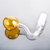 Bangers nails bowls 14.4 mm male joint curved glass for smoking hookah Bong recycler dab rig glass water pipes free shipping random color