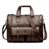 Hot sale!New Leather Men Bag Briefcase Handbag Men Shoulder Bag Laptop for 14" Casual Fashion Business