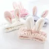 INS Vrouwen Bunny Ears Haarband Super Leuke Stof Make-up Gezicht Wassen Haarband Dames Meisje Designer Haaraccessoires 6 Kleuren